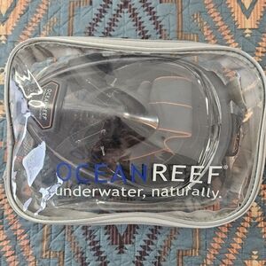 Reef Black and Orange Snorkel Set